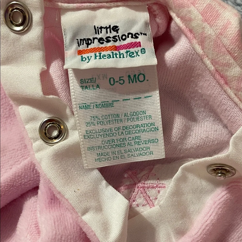Healthtex Vintage Little Impressions Baby Jumpsuit Size 0-5 Months